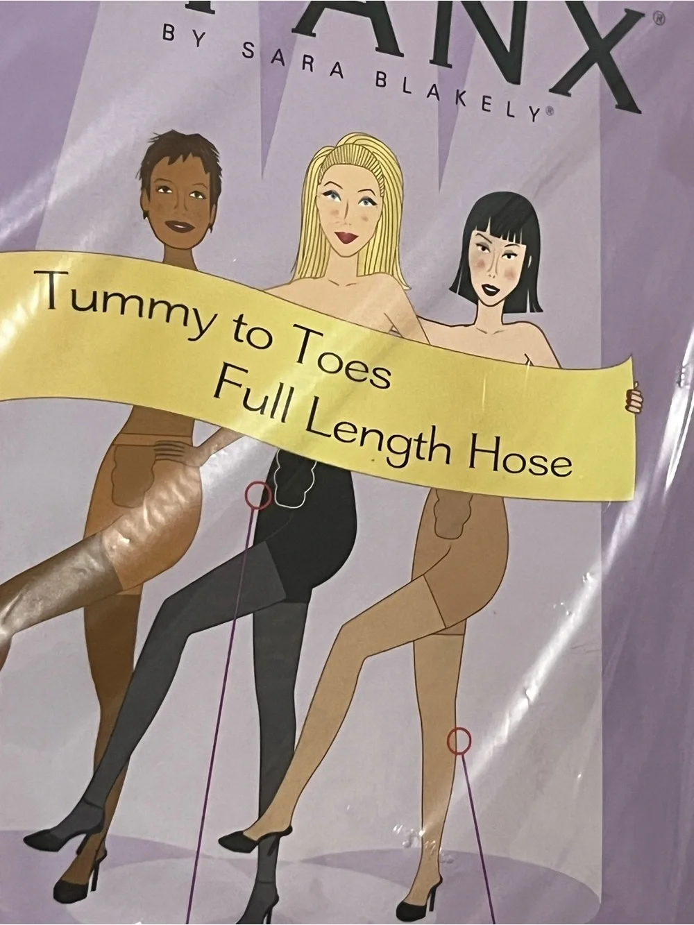 Spanx All The Way Size B Black Tummy to Toes Full Length Hose Super Control